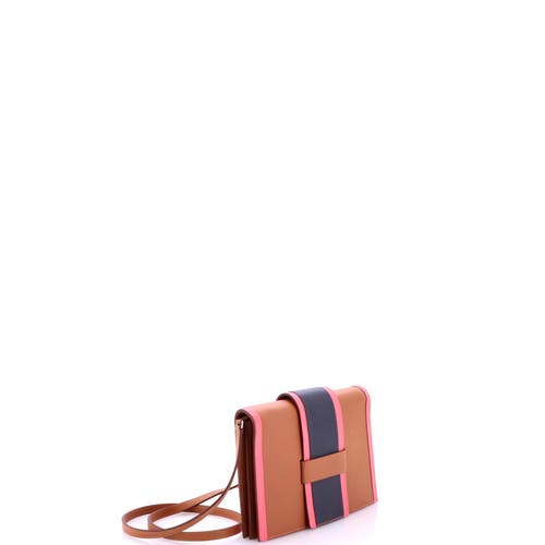 Pre-owned Hermes  Hermes H Passant Clutch Shoulder Bag Evercolor In Gold