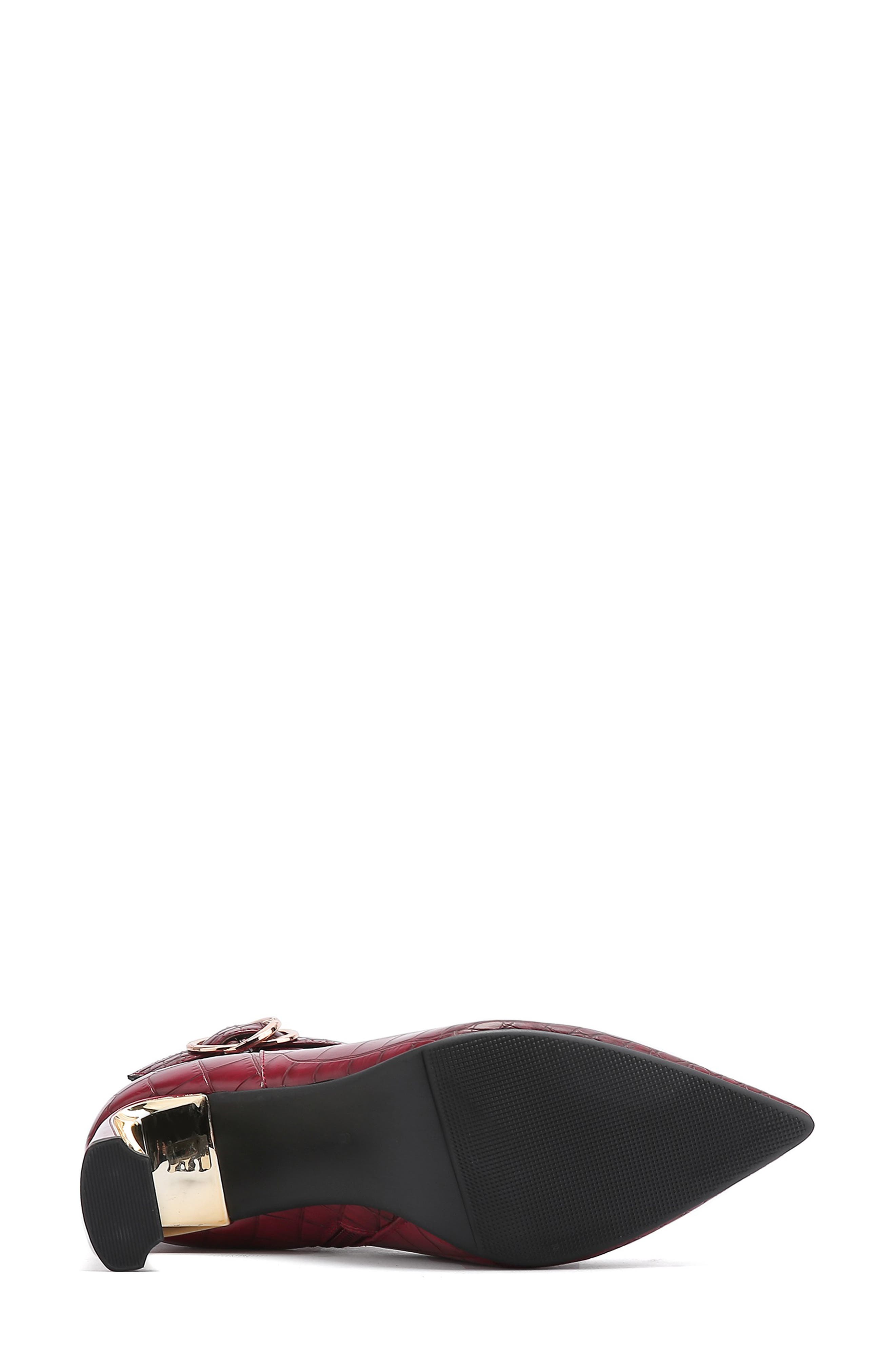 Groovy Croc Embossed Boot, Alternate, color, BURGUNDY