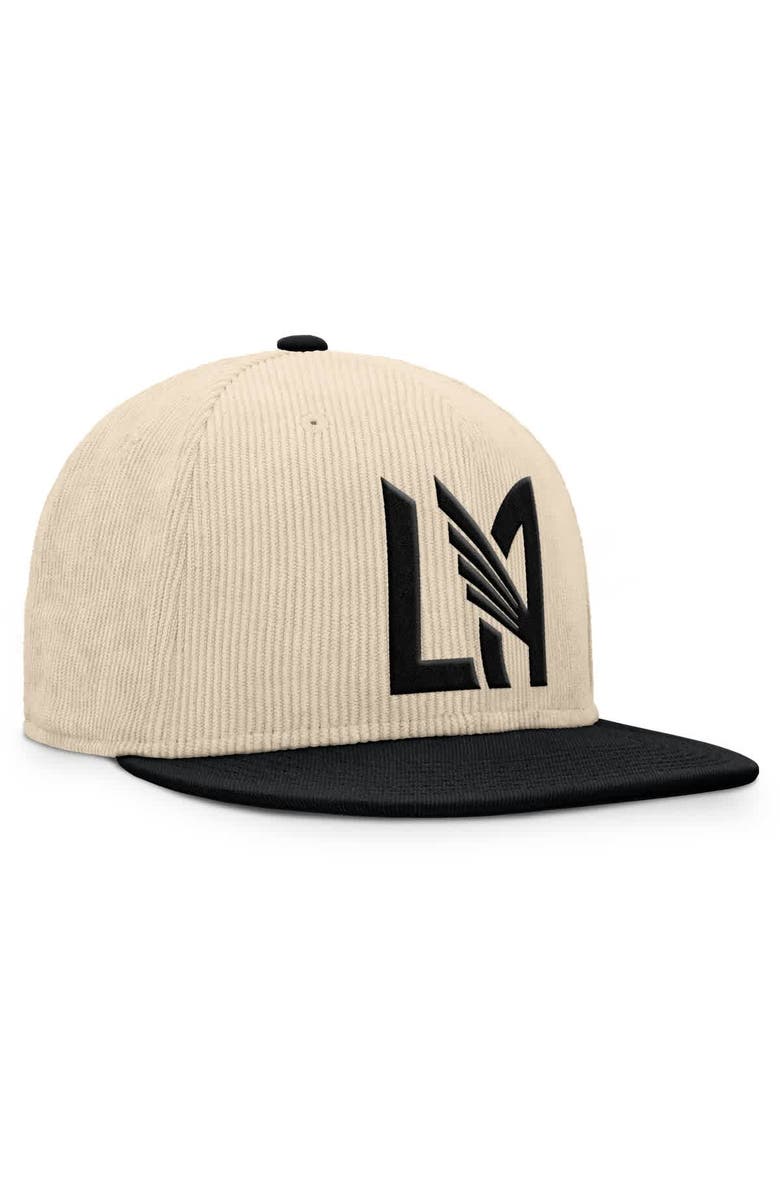 FANATICS Men's Fanatics Cream LAFC Tempo Corduroy Snapback Hat, Alternate, color, 
