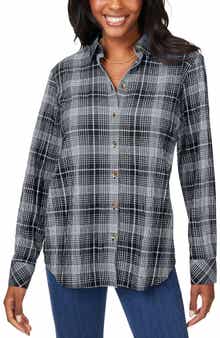 Foxcroft Rhea Plaid Easy Care Button-Up Shirt