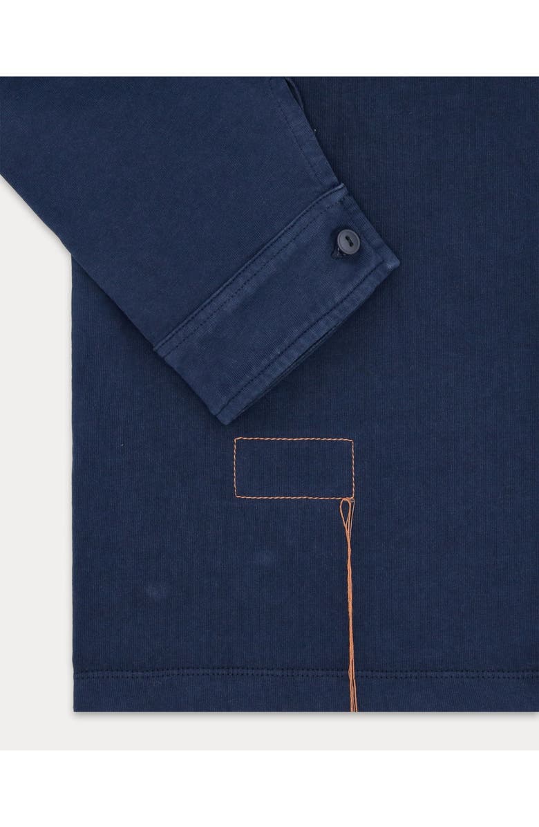 Fortela Grayson Long Sleeve Polo, Alternate, color, Indigo