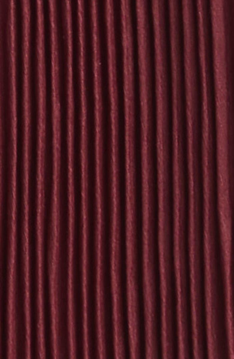 Ulla Johnson Tasneem Plissé Plunge Neck Gown, Alternate, color, Claret