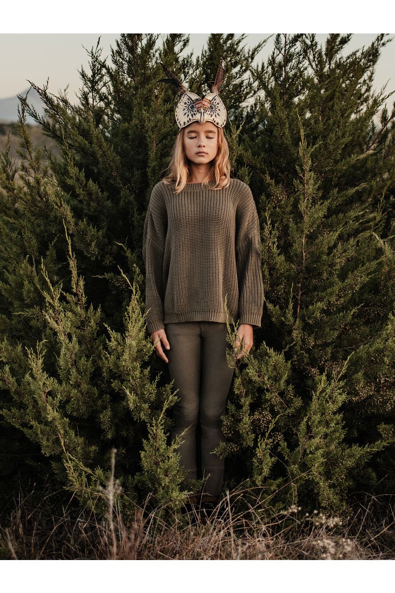The Waffle Legging Kids, Alternate, color, olive