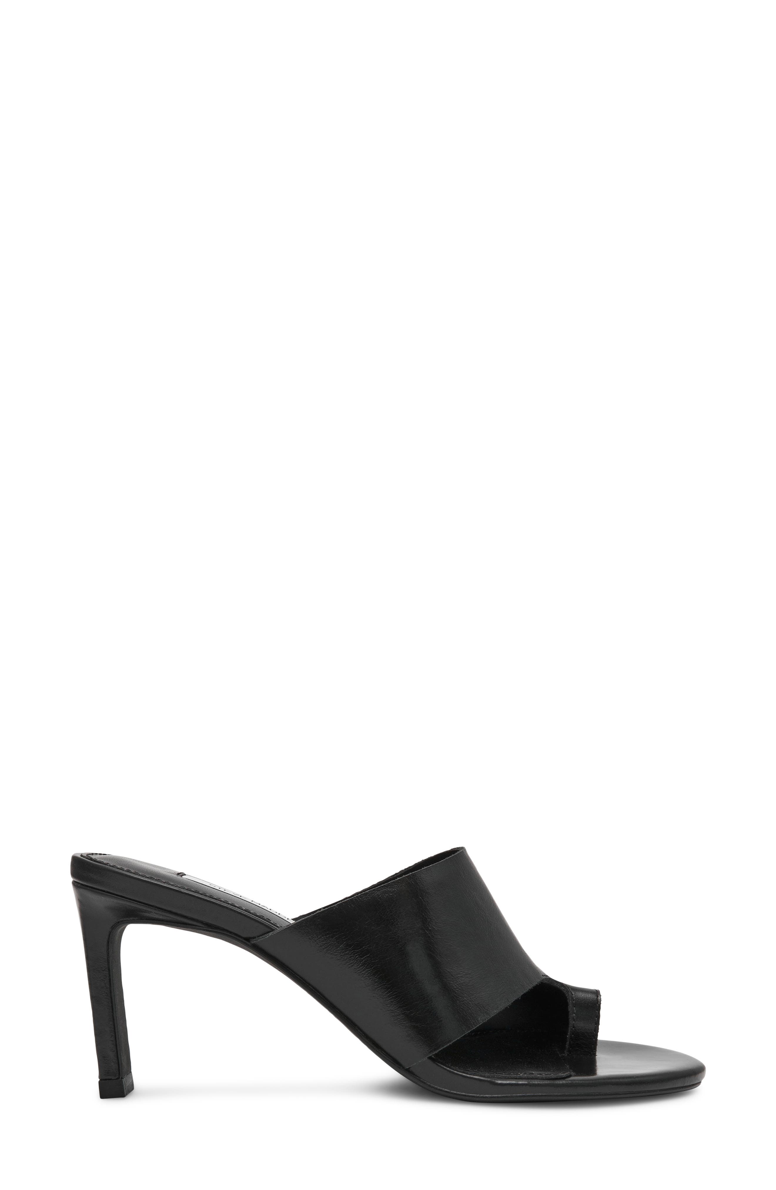 Steve Madden Valentin Slide Sandal, Alternate, color, Black Leather