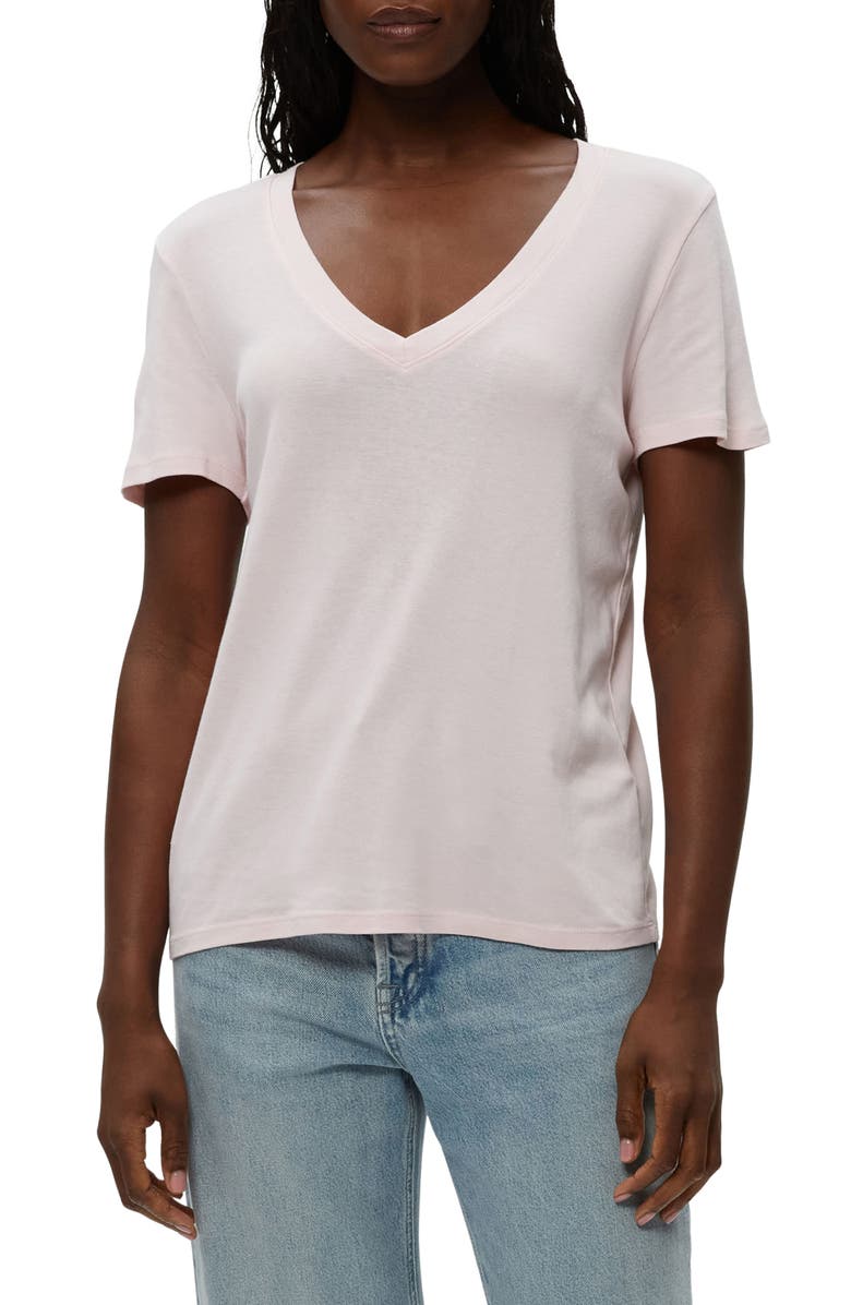 Michael Stars Dylan Classic V-Neck Shirt, Main, color, Lychee
