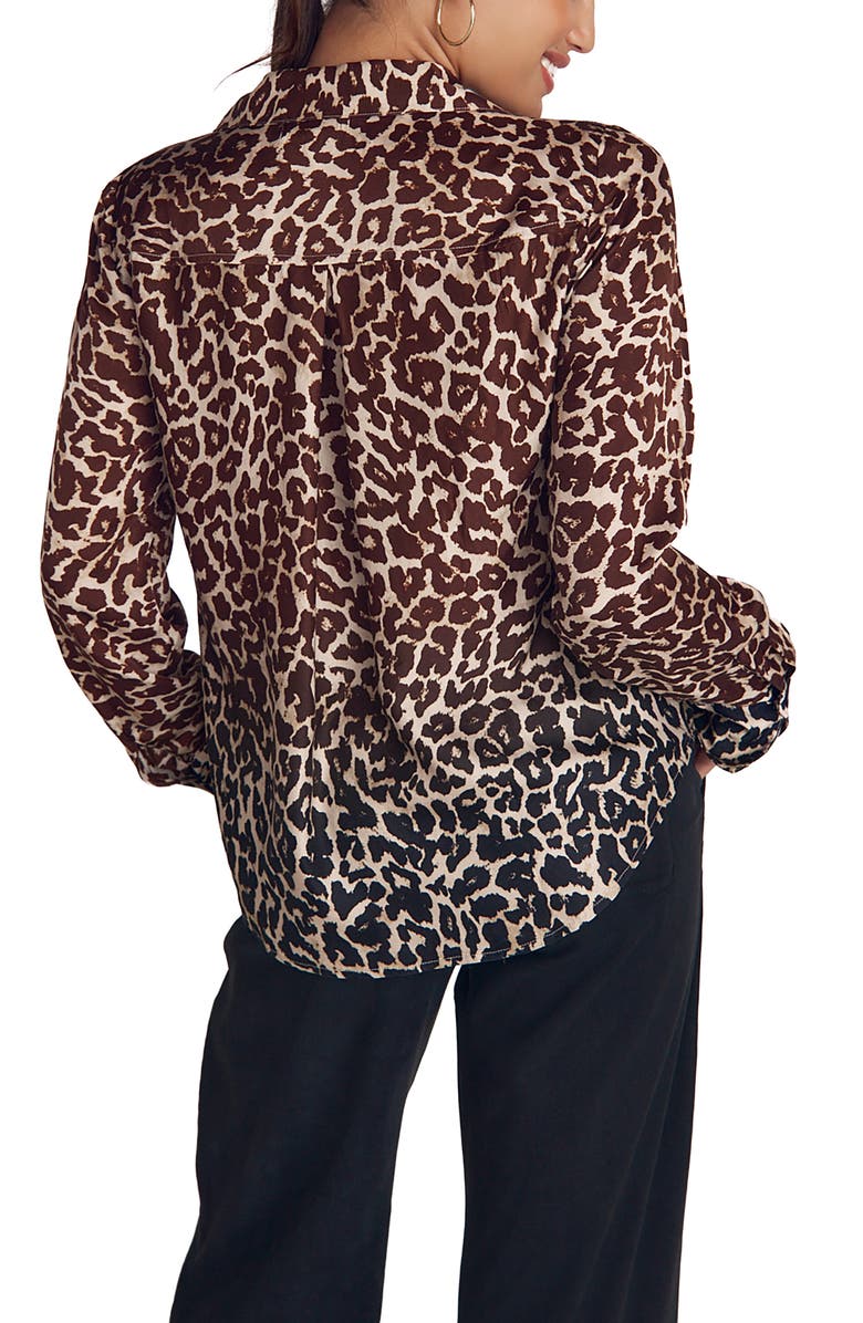 Bella Dahl Ombré Leopard Print Button-Up Shirt, Alternate, color, Ombre Leopard Print