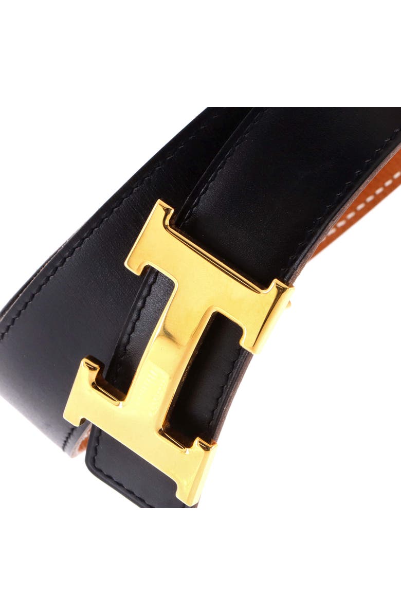 Pre-Owned Hermes Constance Reversible Belt Leather Medium, Alternate, color, Black