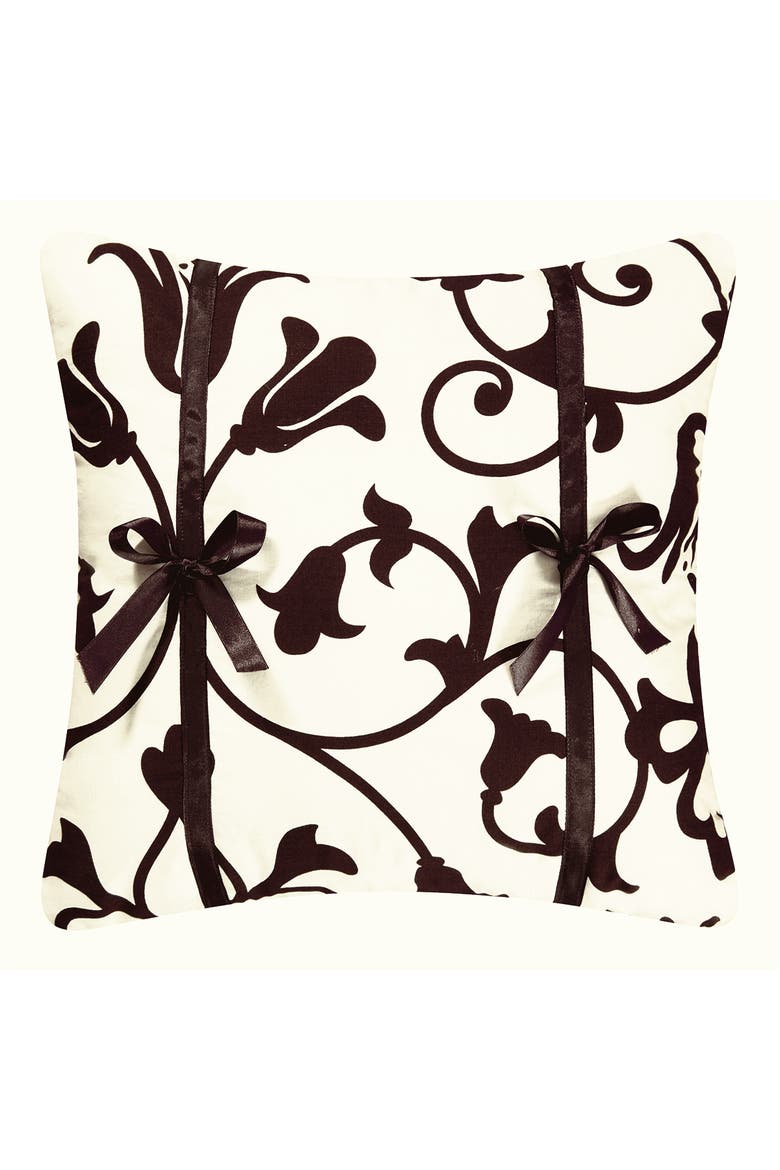 Seraphina Brown Quilted Pillow, Main, color, Brown