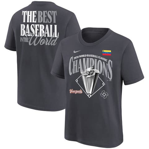 Youth Nike  Anthracite Venezuela Baseball 2026 World Baseball Classic Champions Locker Room T-Shirt