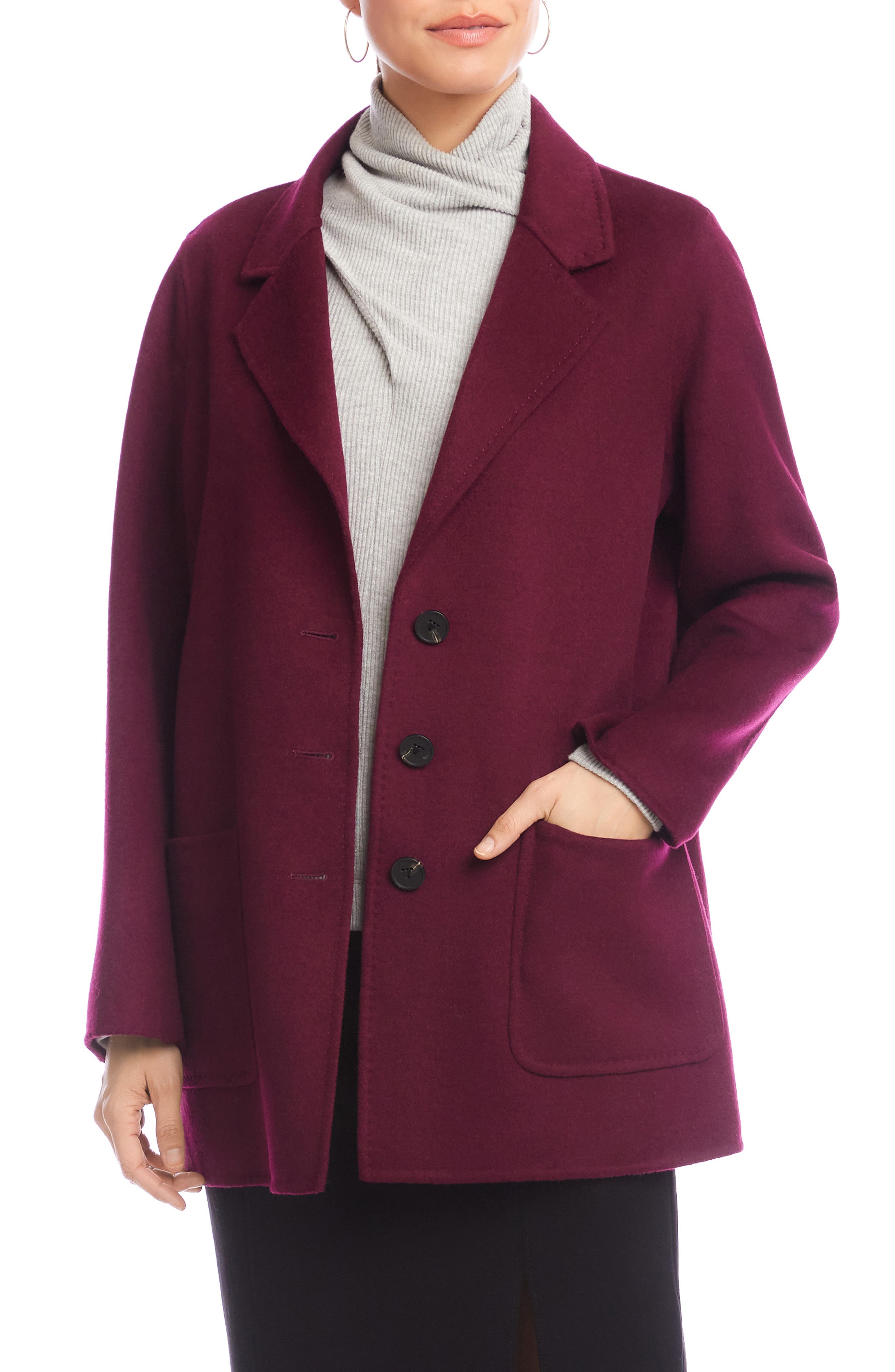 Oversize Brushed Wool Blend Blazer