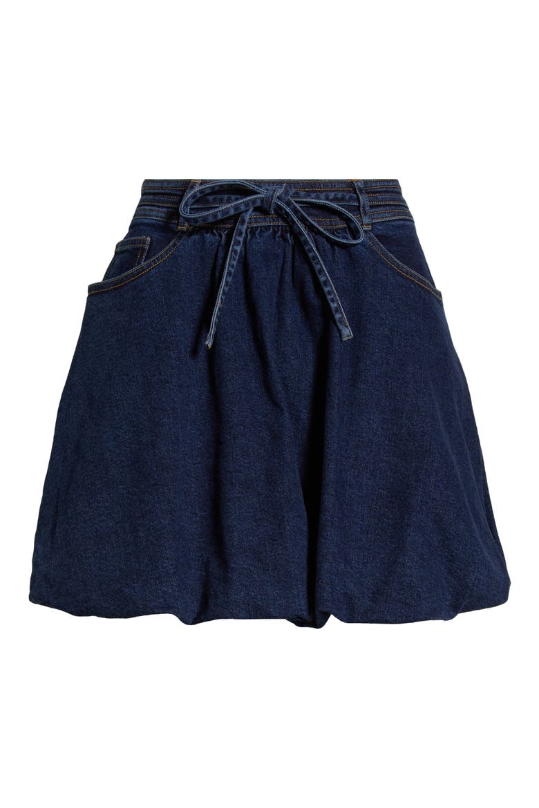 Steph Tie Waist Denim Miniskirt, Alternate, color, FONTAINE
