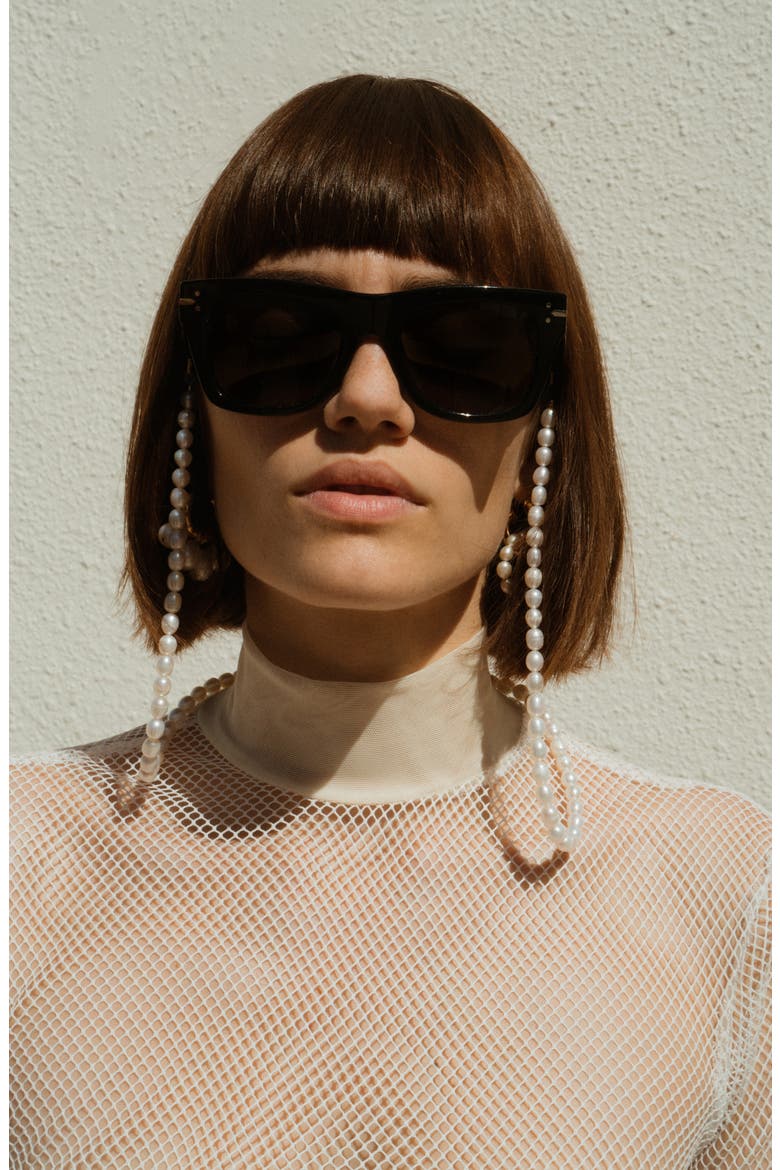 Samos Freshwater Pearl Sunglasses Chain, Alternate, color, PEARL