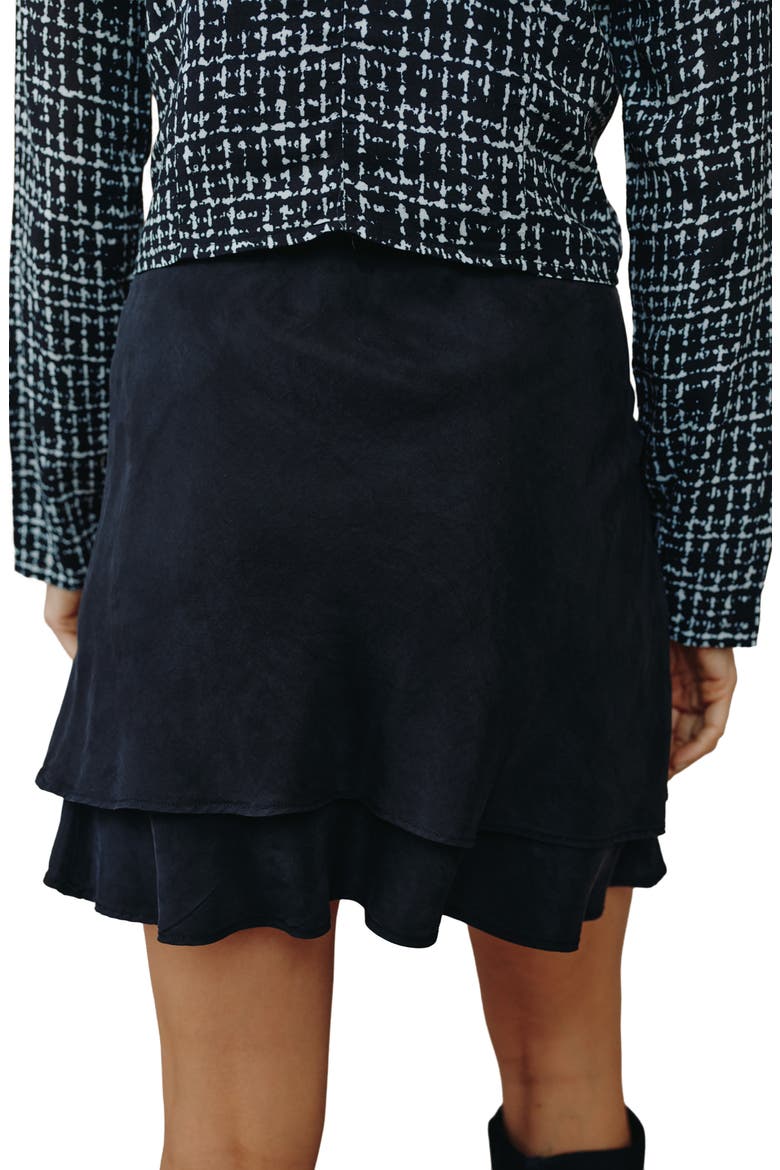 Layered Miniskirt, Alternate, color, BLACK
