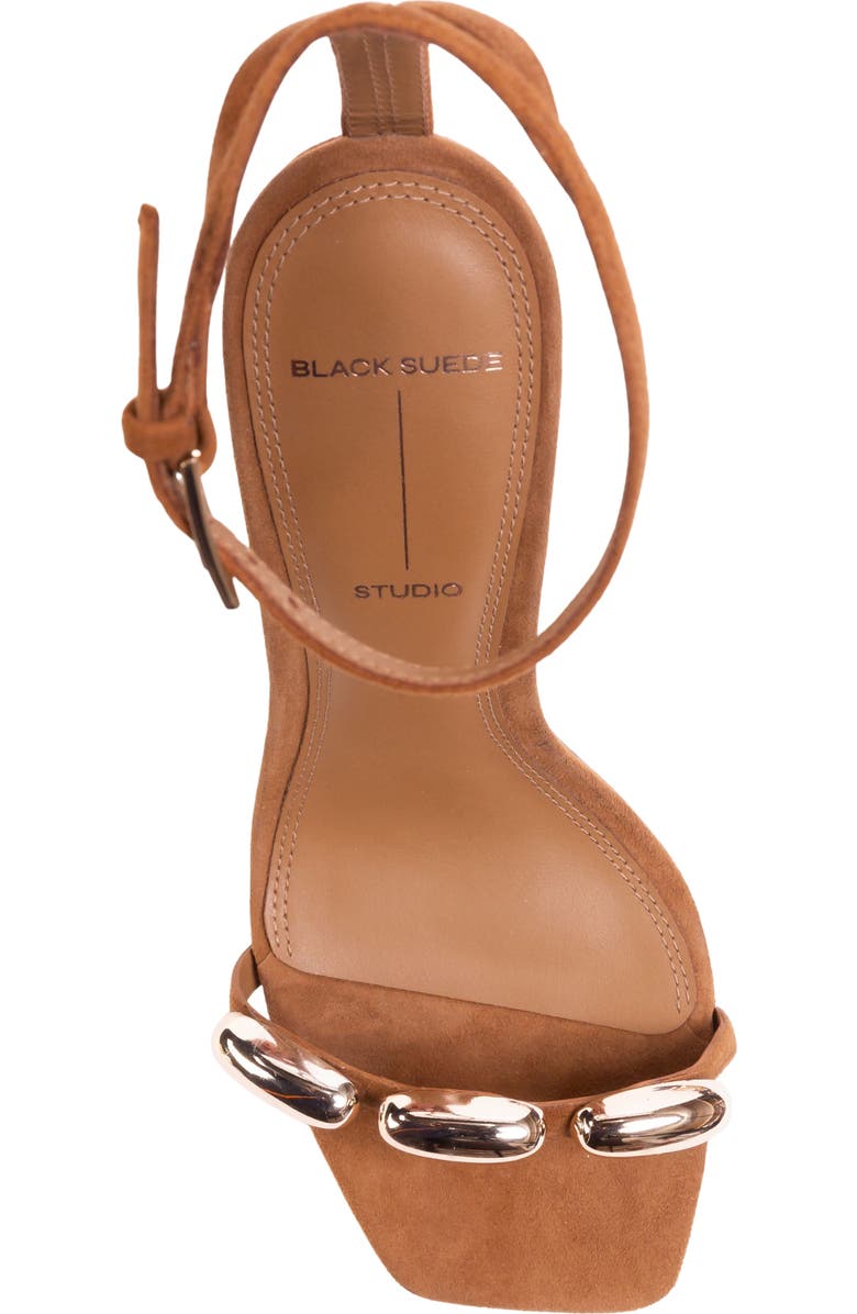 BLACK SUEDE STUDIO Willa 100 Sandal, Alternate, color, Caramel Suede