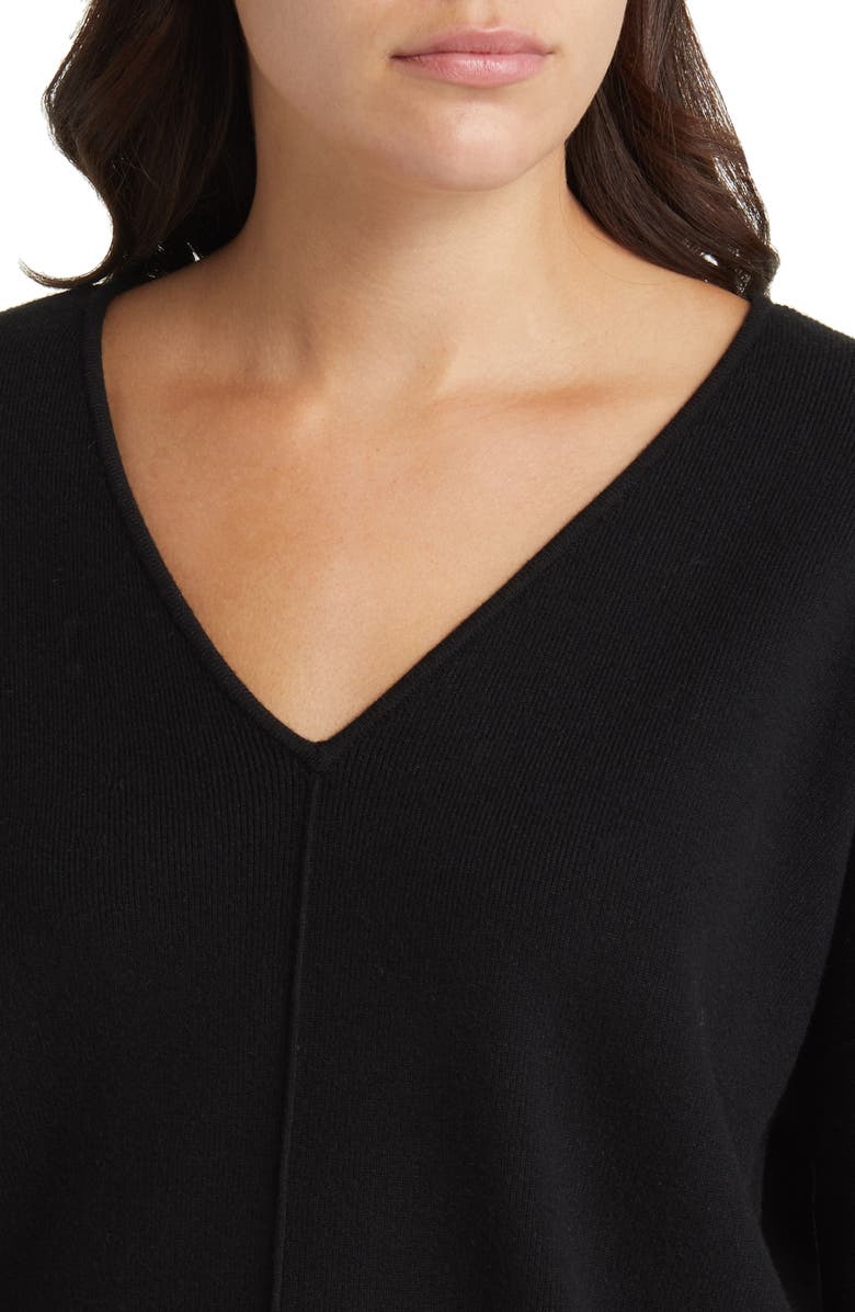 Rails Hollyn V-Neck Sweater, Alternate, color, Black