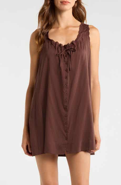 Holly Eyelet Trim Organic Cotton Blend Nightgown