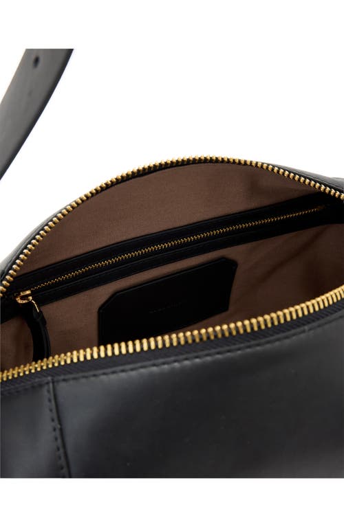Allsaints Womens Black Vega Leather Shoulder Bag In Black