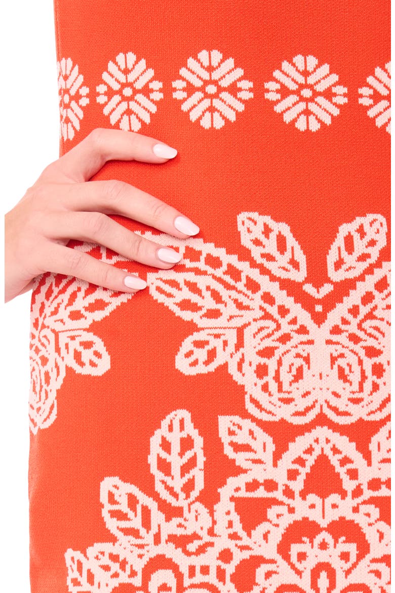Sasha Sleeveless Midi Dress, Alternate, color, ORANGE SMASH