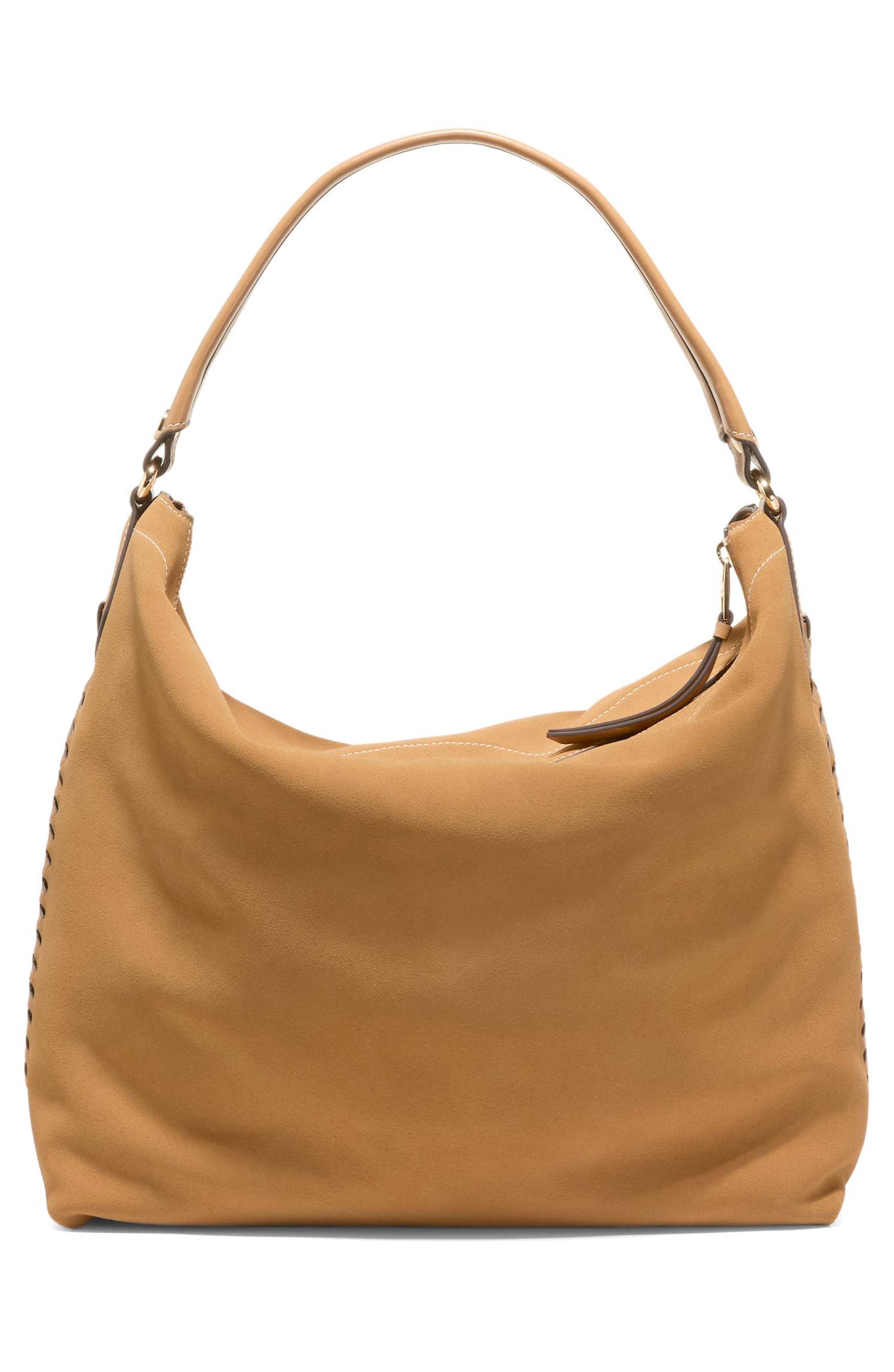 Cole Haan Isabella Leather Hobo Bag, Alternate, color, Ch Golden Honey Suede