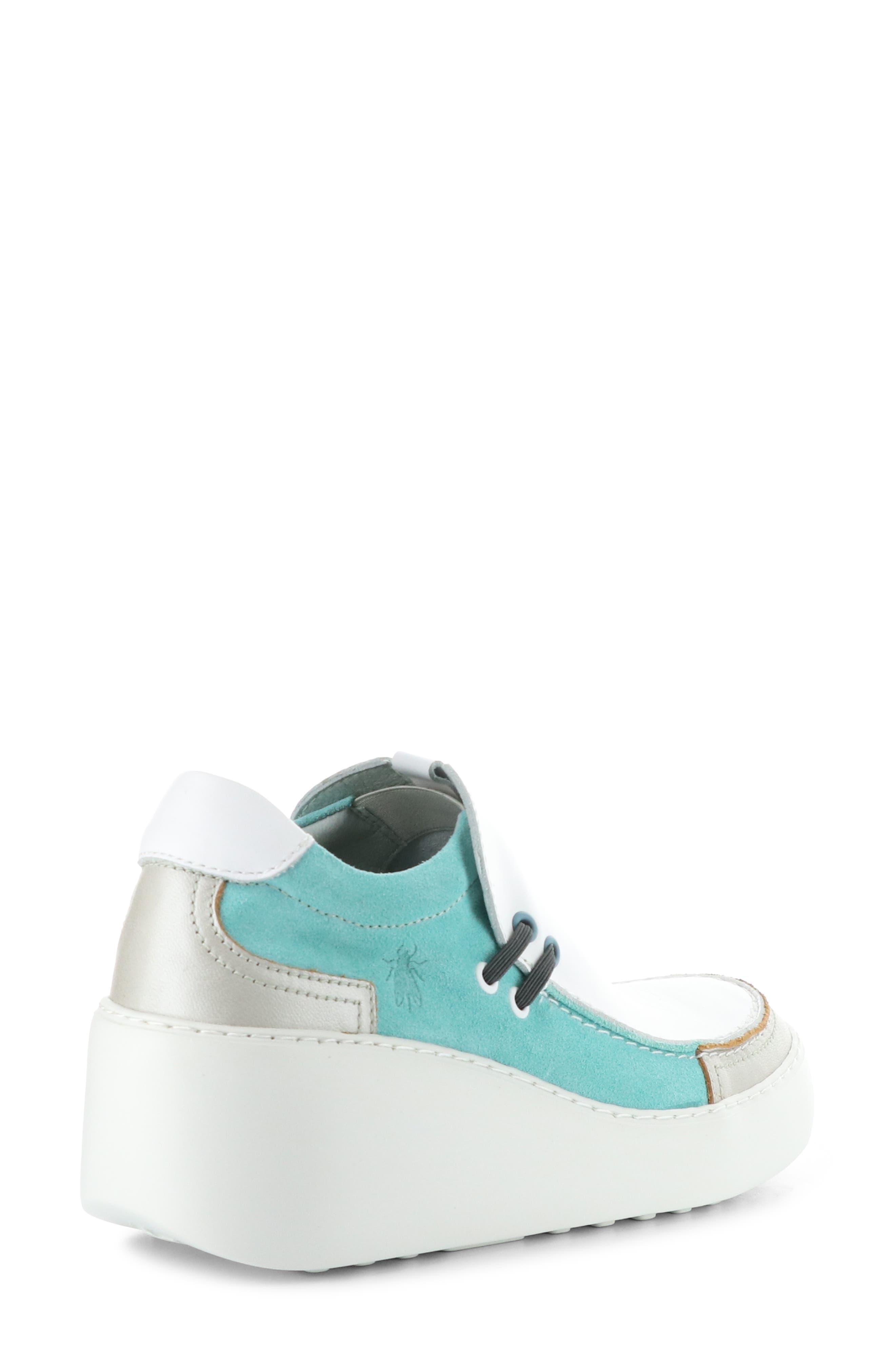 Fly London Davy Platform Wedge Sneaker, Alternate, color, Silver/White/ Mint