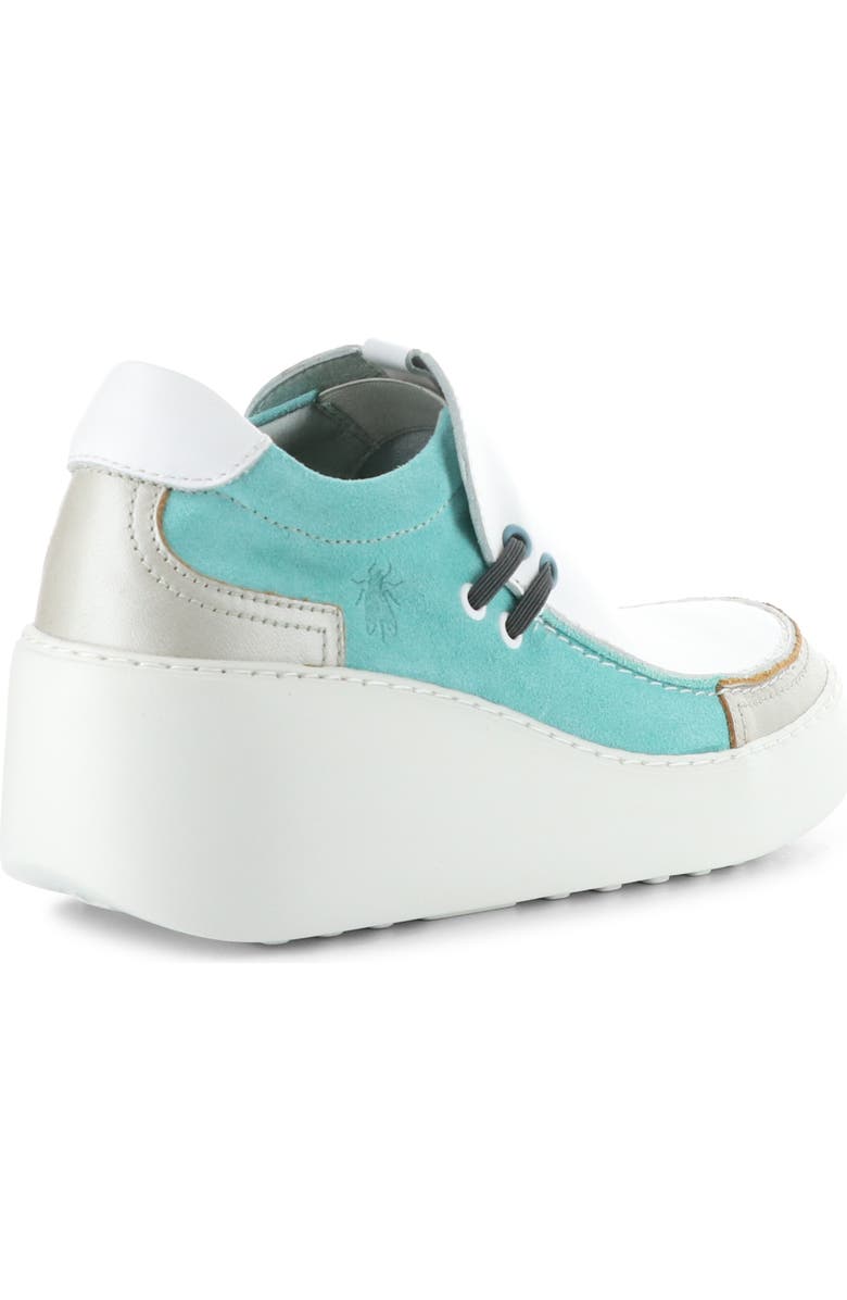 Fly London Davy Platform Wedge Sneaker, Alternate, color, Silver/White/ Mint
