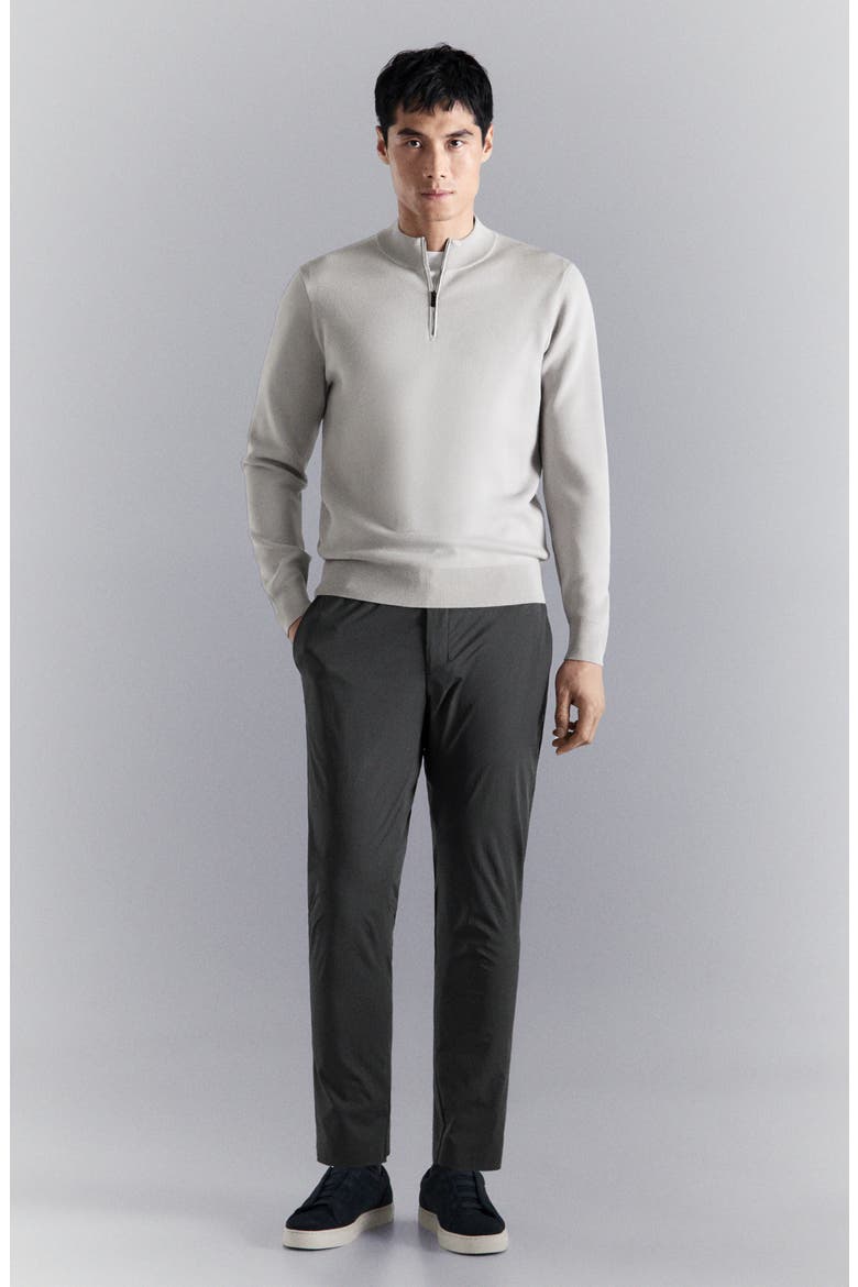 Comfort Quarter Zip Sweater, Alternate, color, ICE GREY