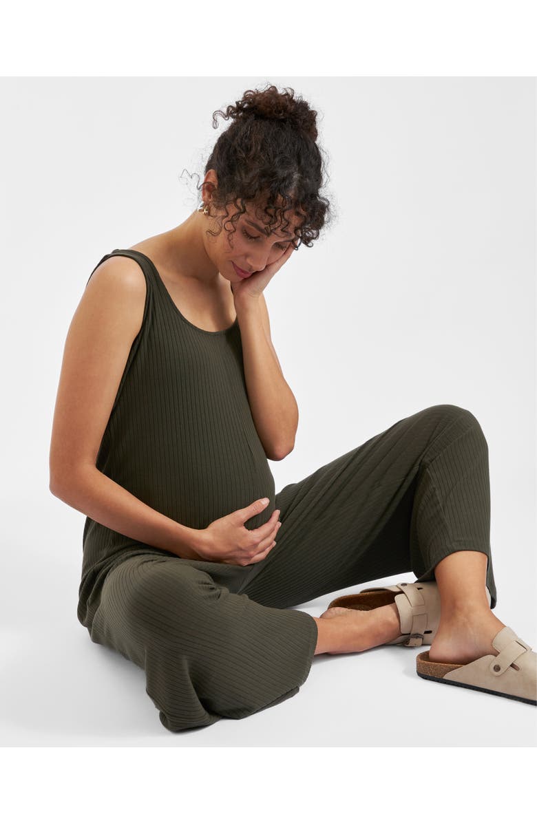 Ripe Maternity Bobby Rib Jumpsuit, Main, color, 