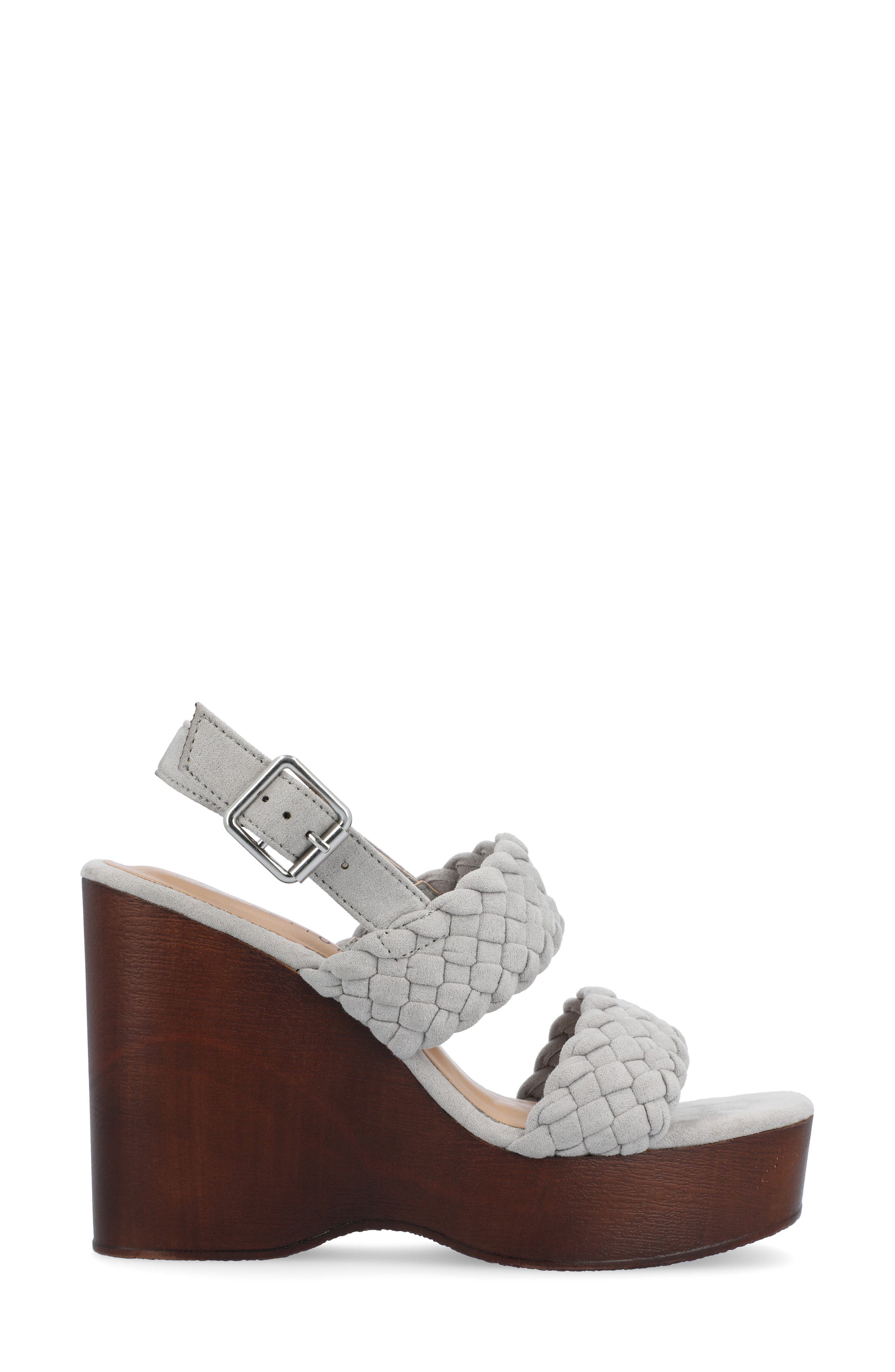 Journee Collection Ayvee Wedge Sandal, Alternate, color, Grey