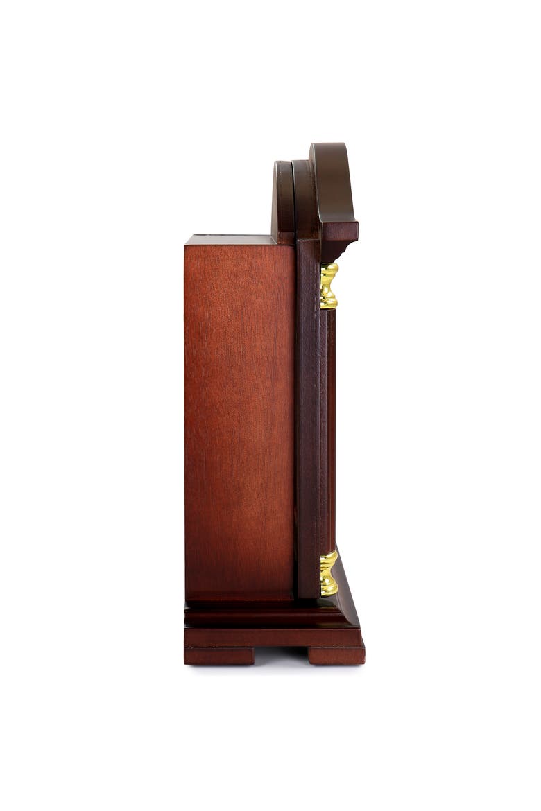 Chiming Decorative Mantel Clock, Alternate, color, Redwood