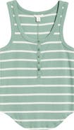 Caslon® Cotton Blend Rib Henley Tank