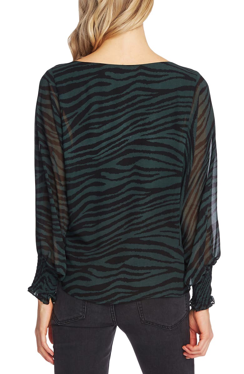 Vince Camuto Animal Stripe Batwing Sleeve Top, Alternate, color,