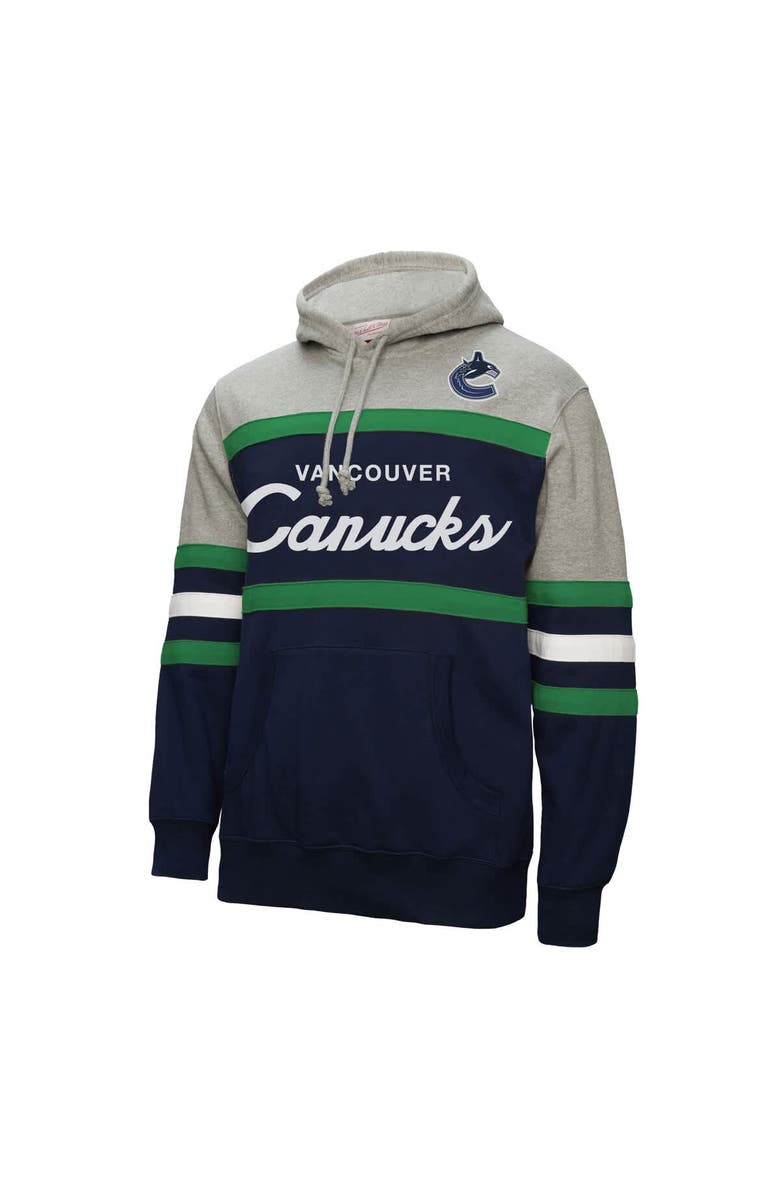 Mitchell & Ness Men's Mitchell & Ness Navy/Gray Vancouver Canucks Head Coach Pullover Hoodie, Alternate, color, Navy