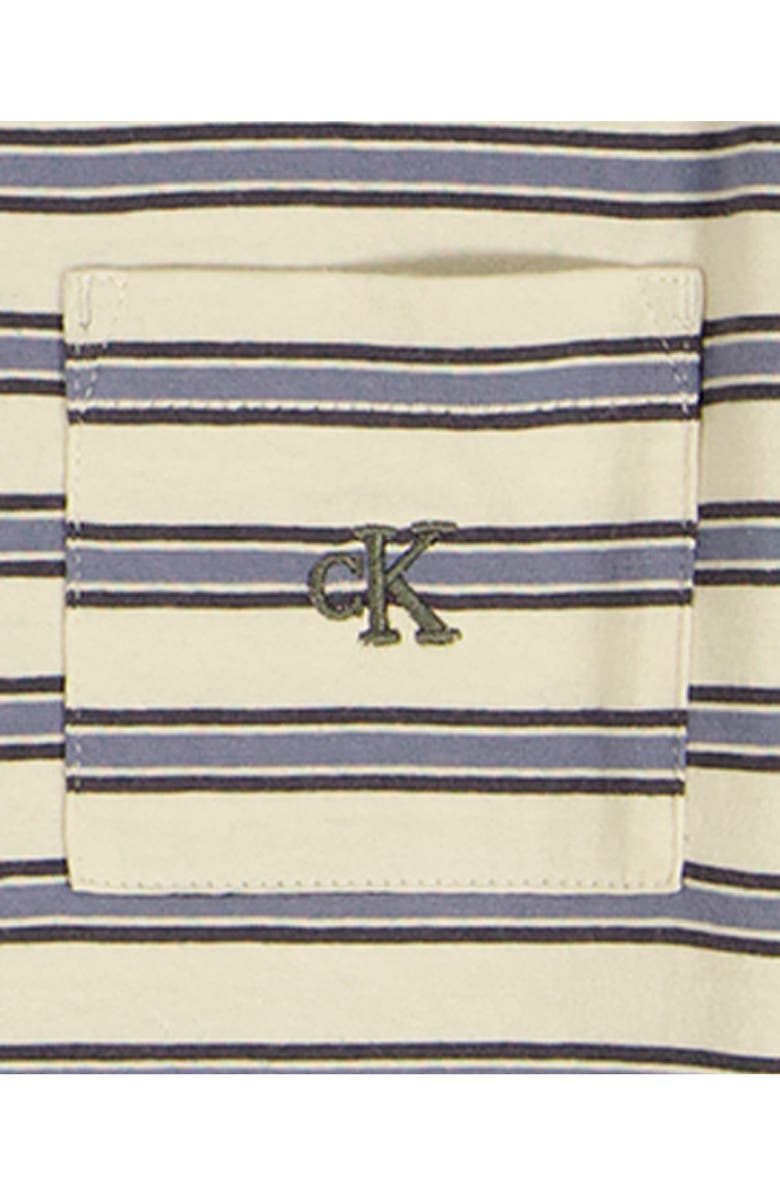 Calvin Klein Kids' Stripe Pocket T-Shirt & Cargo Shorts Set, Alternate, color, Purple Multi