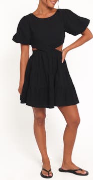 Petal & Pup Doris Puff Sleeve Cotton Minidress