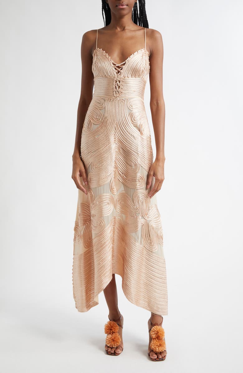 Ulla Johnson Vesna Corded Silk Lace Dress, Main, color,