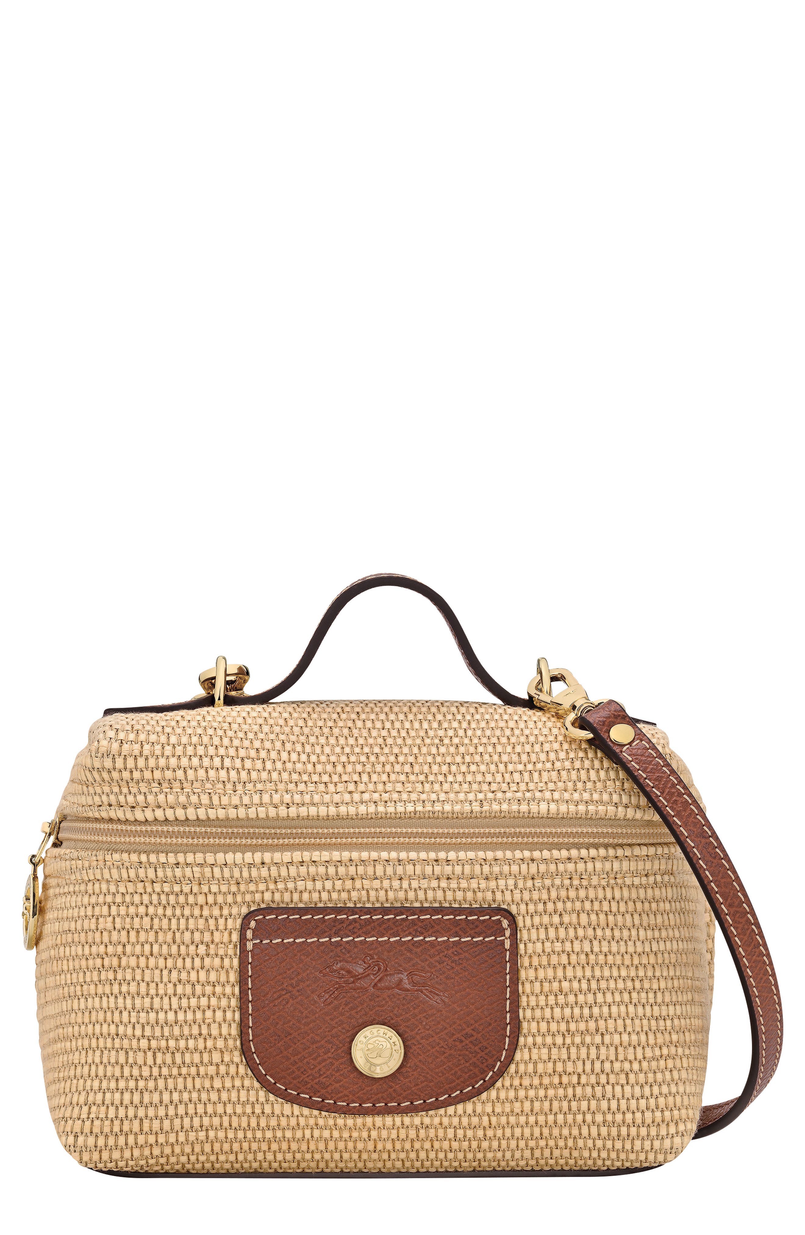 Longchamp Extra Small Le Panier Pliage Crossbody Bag, Main, color, Brown