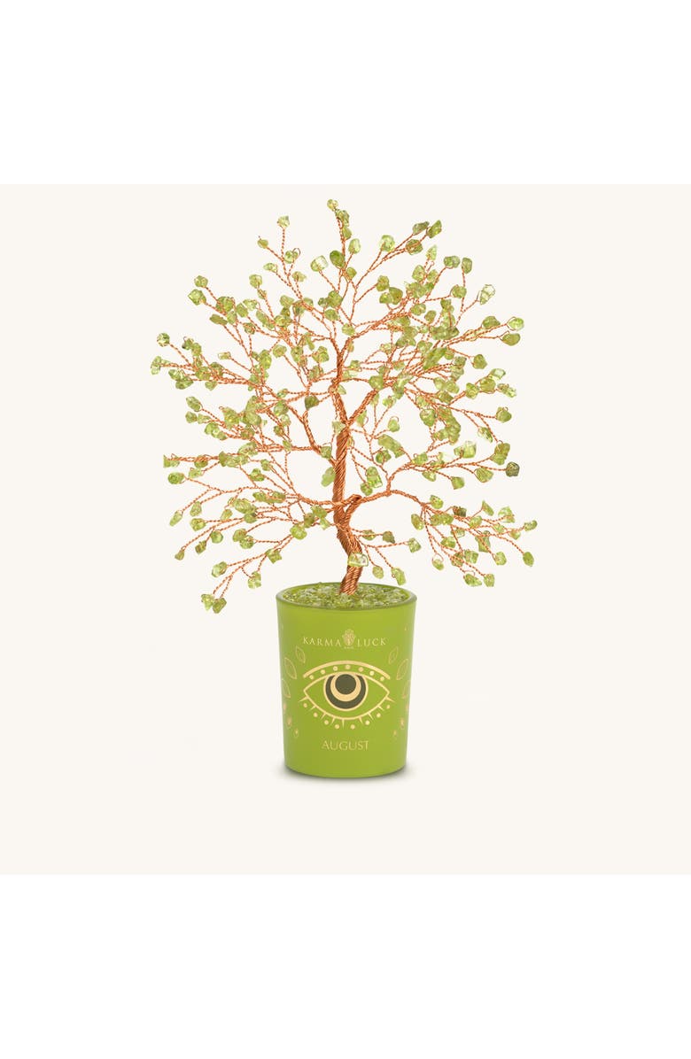 Karma and Luck Peridot Feng Shui Crystal Tree of Life August Birthstone Creative Spark, Main, color, Light Green