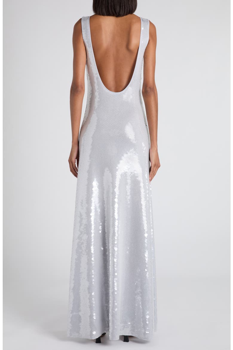 Scoop Neck Sleeveless Sequin Gown, Alternate, color, GREY