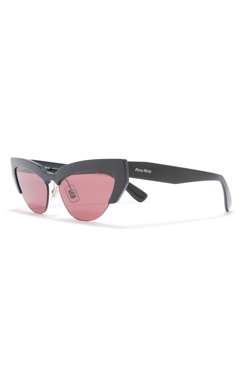 Miu Miu 59mm Semi Rimless Cat Eye Sunglasses, Alternate, color,