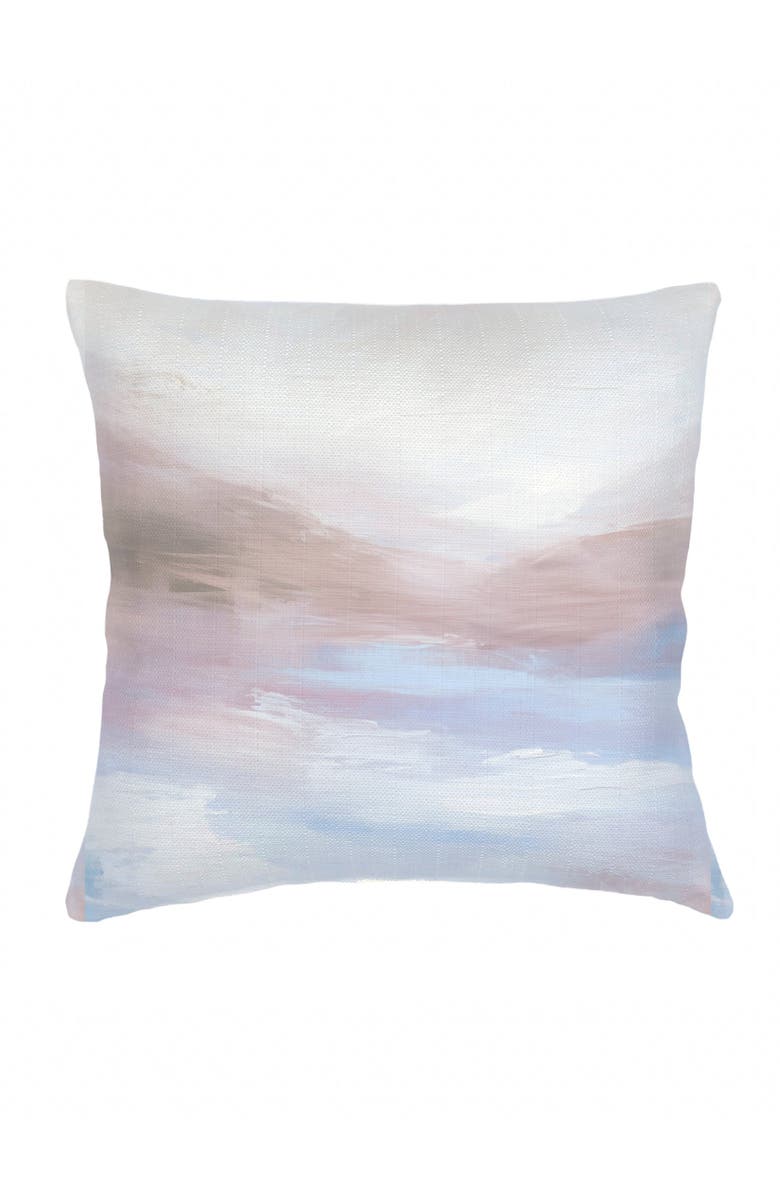 Anaya Lavender Horizon Linen Euro Pillow 26x26 with Down Alternative Insert, Main, color, Lavender