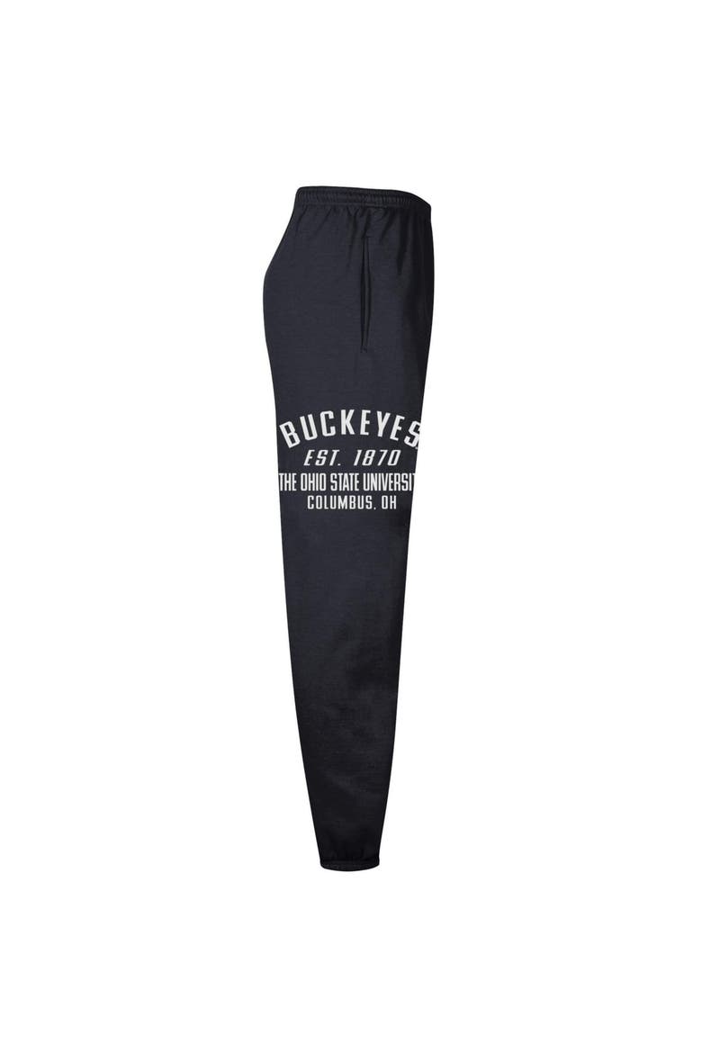 Men's Champion  Black Ohio State Buckeyes Powerblend Banded Fleece Sweatpants, Alternate, color, Black