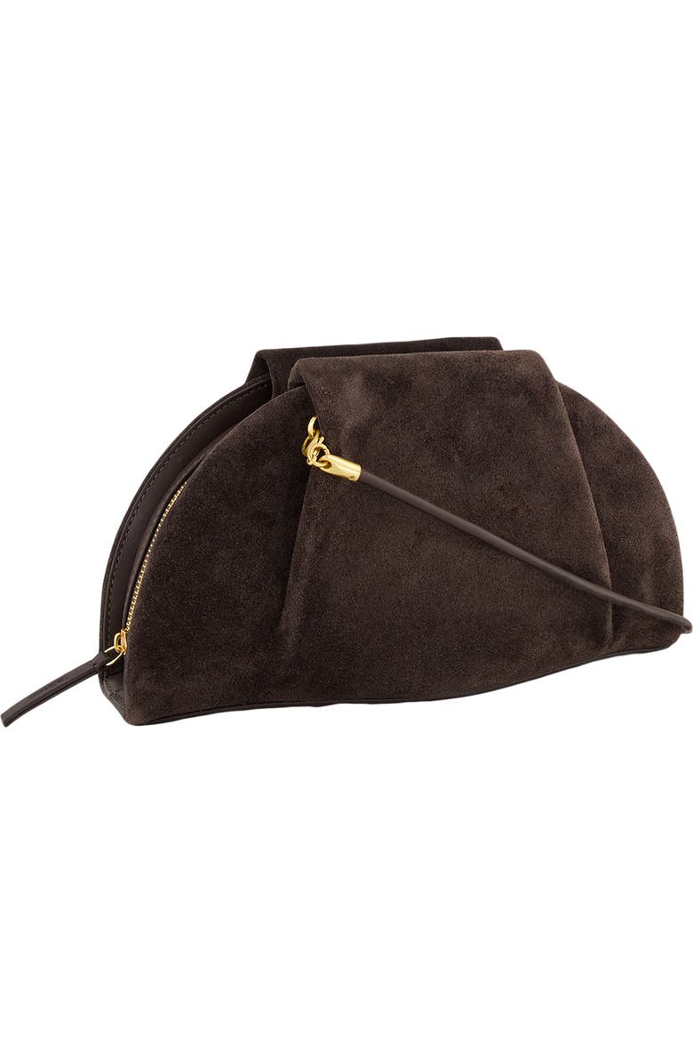 Vince Ava Suede Clutch, Alternate, color, Cacao