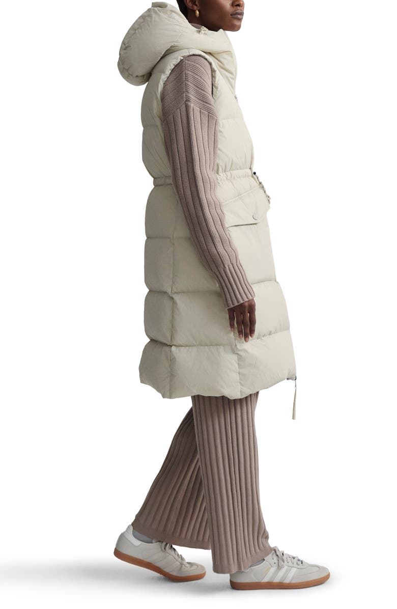 Varley Irving Water Resistant Hooded Long 750 Fill Power Down Vest, Alternate, color, 