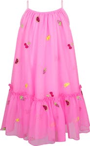 Zunie Kids' Fruit Embroidered Fluffy Dress