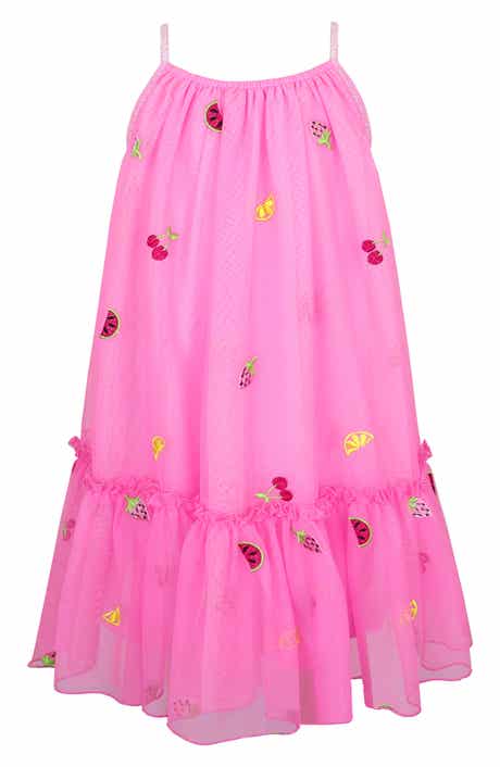 Zunie Kids' Fruit Embroidered Fluffy Dress