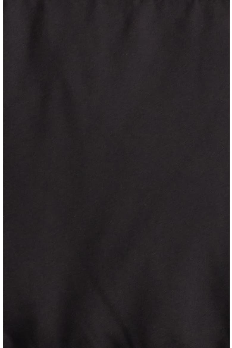 Longline Puffer Coat with Faux Fur Lined Hood, Alternate, color, BLACK