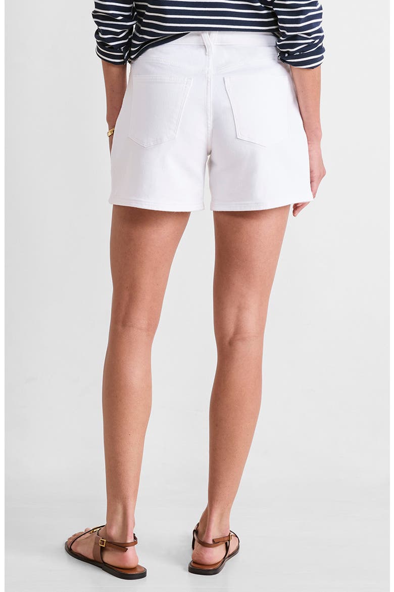 High Waist Denim Shorts, Alternate, color, WHITE CAP