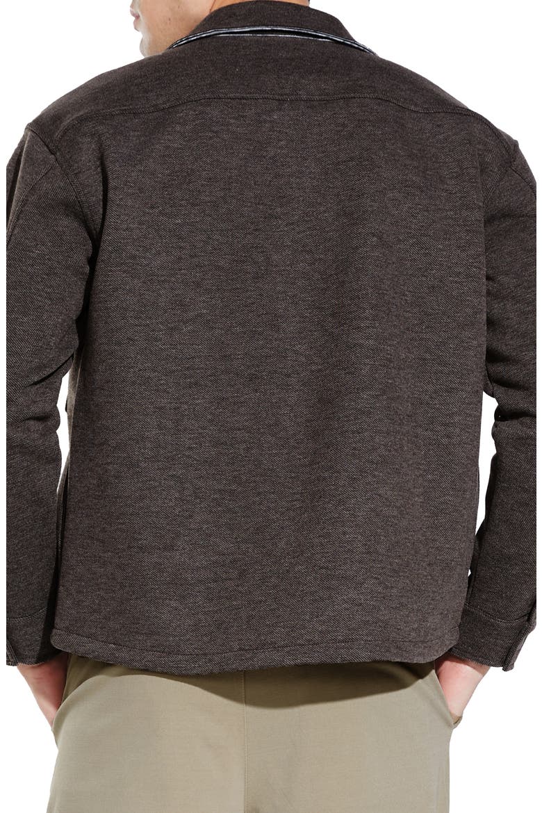 Boxy Crop Shirt Jacket, Alternate, color, HEATHER DARK BROWN
