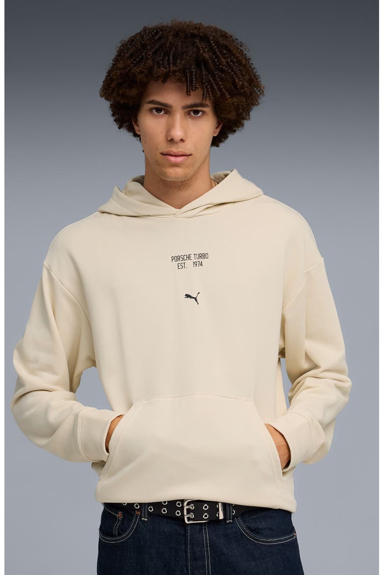 Porsche League Graphic Hoodie, Alternate, color, ALPINE SNOW