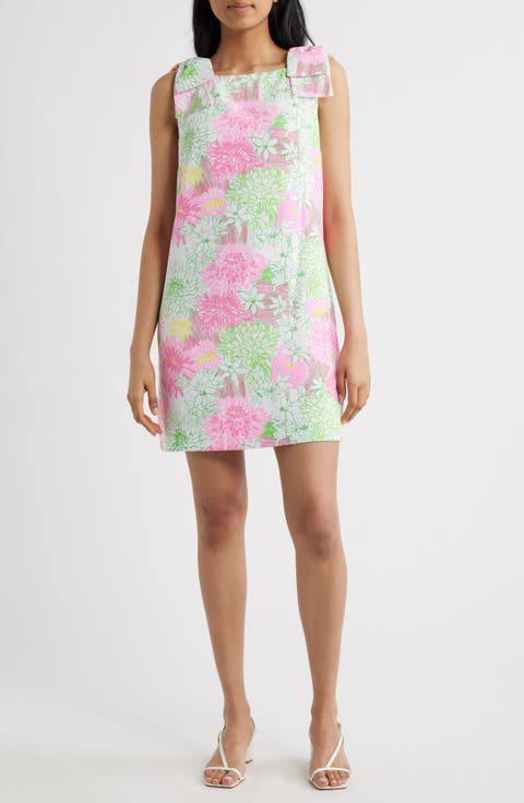 Carmine Floral Print Sheath Dress